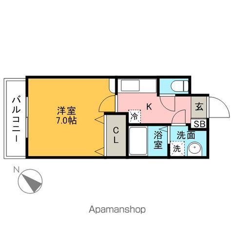 エンクレスト博多駅前Ⅲ(1K/10階)の間取り写真