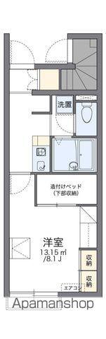 レオパレスパリエス(1K/1階)の間取り写真