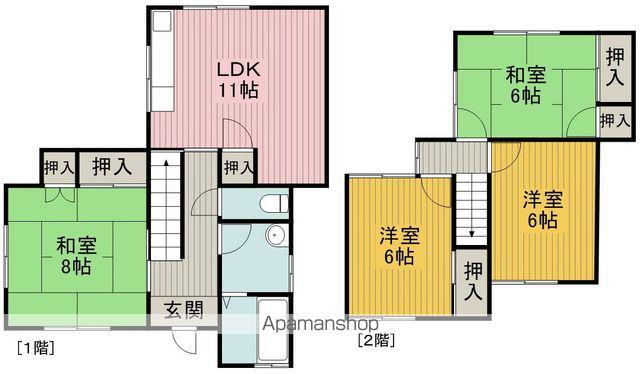 大阪モノレール本線 少路駅(大阪モノレール) 徒歩10分 2階建 築31年(4LDK)の間取り写真