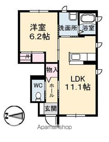 スパジオコモド蔵(1LDK/1階)の間取り写真