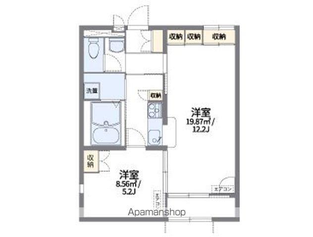 レオパレス清知(1LDK/1階)の間取り写真