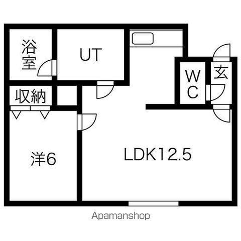 OS宮の森(1LDK/1階)の間取り写真
