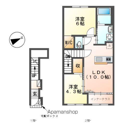 名鉄尾西線 日比野駅(名鉄) 徒歩14分 2階建 築1年(2LDK/2階)の間取り写真
