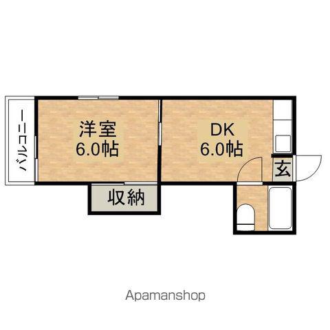 NSビル(1DK/4階)の間取り写真
