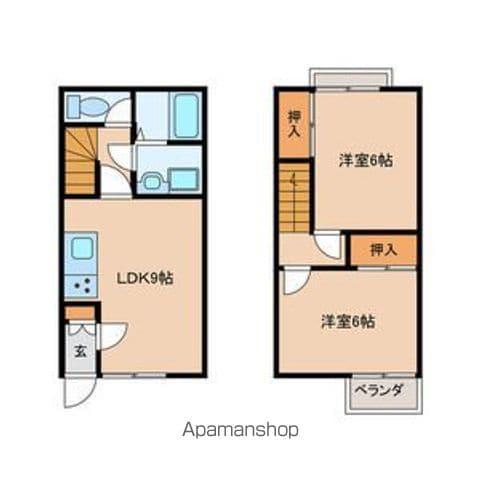 ボナールドルチェ宮山(2LDK/1階)の間取り写真