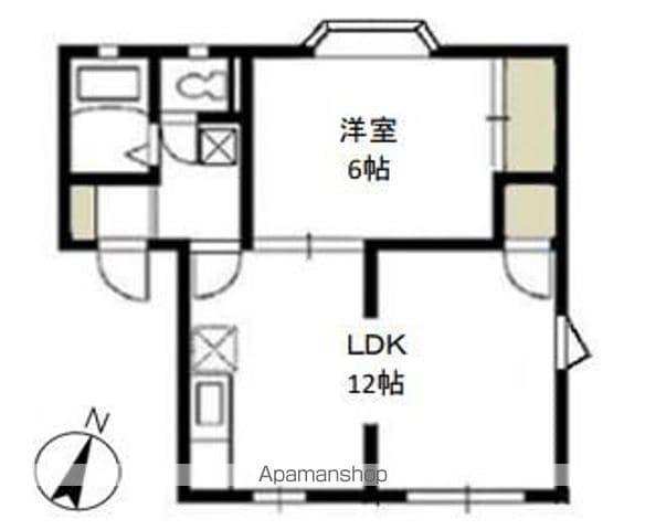 ファミーユKⅡ(1LDK/1階)の間取り写真