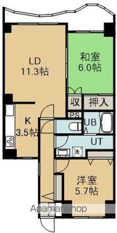 マンションリヴァージュ(2LDK/5階)の間取り写真