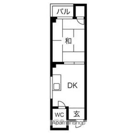 シャトー杉本PART1(1DK/2階)の間取り写真