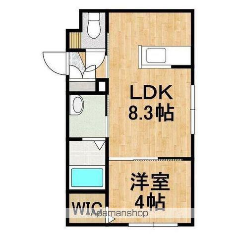 LIEN KITAHIROSHIMAⅢ(1LDK/2階)の間取り写真