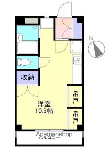 アーバネスト西村Ⅲ(ワンルーム/3階)の間取り写真