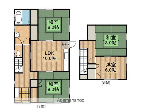 東北本線 盛岡駅 徒歩21分 2階建 築40年(4LDK)の間取り写真