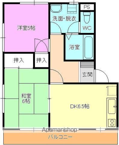 ヴィラ・テラスITOH(2DK/4階)の間取り写真