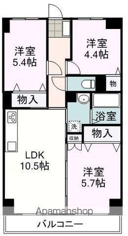 カーサプラティカ(3LDK/3階)の間取り写真