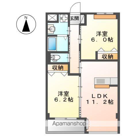 FAIRY弐番館(2LDK/1階)の間取り写真