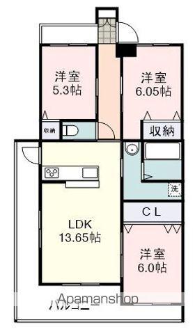 プライムライフ(3LDK/4階)の間取り写真