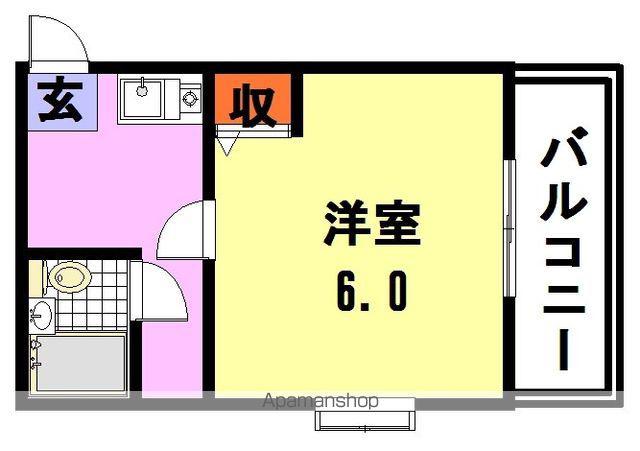 ロジェマンション(1K/3階)の間取り写真