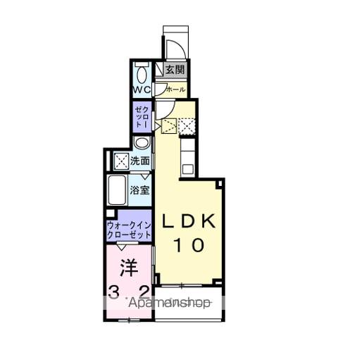 グランスイート横手南(1LDK/1階)の間取り写真
