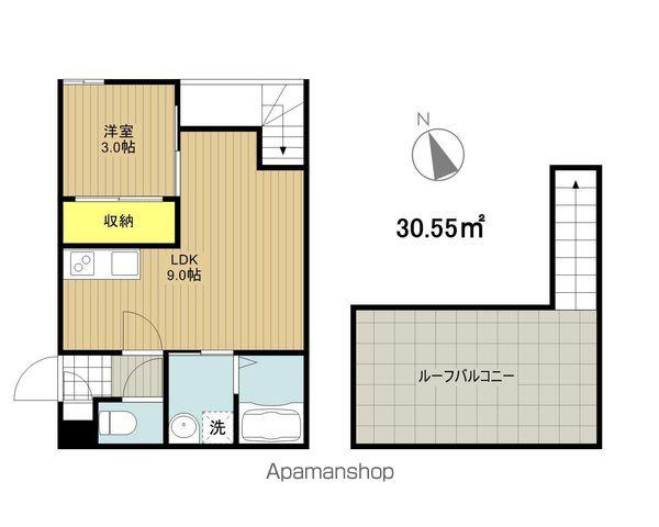 GRANDTIC RESIDENCE堀田(1LDK/2階)の間取り写真