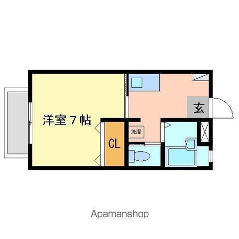 サントロペA(1K/1階)の間取り写真