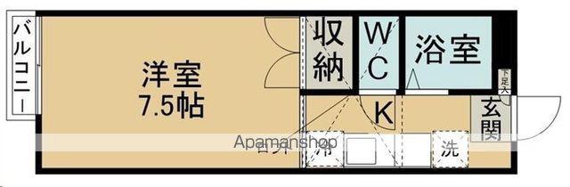 ハイツルーベンス(1K/2階)の間取り写真