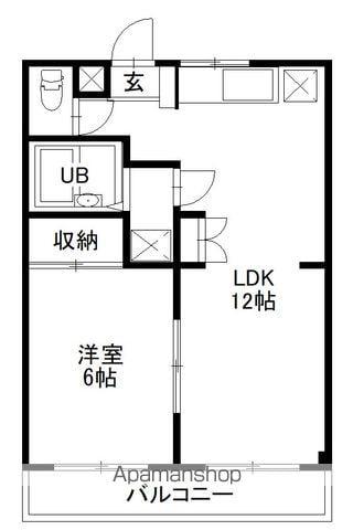 ブルーハイツ(1LDK/1階)の間取り写真
