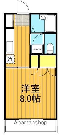 コーポラスハガ2(1K/2階)の間取り写真