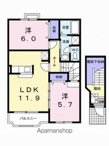 グリーンフィール2001(2LDK/2階)の間取り写真