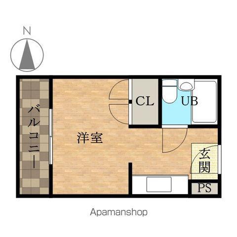 プラットホーム白川Ⅰ(1K/3階)の間取り写真