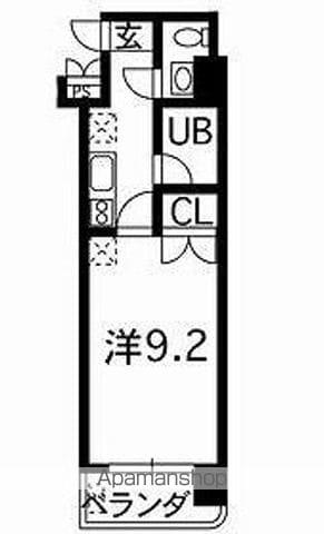 ユニテック九品寺(1K/4階)の間取り写真