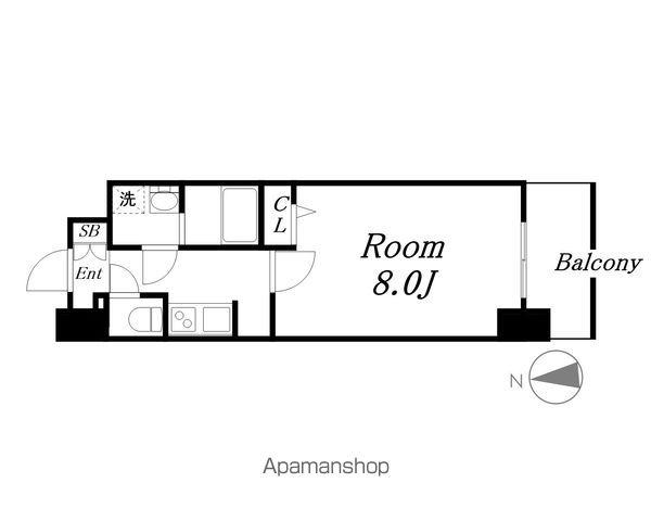 S-RESIDENCE尾頭橋BEAUTE(1K/4階)の間取り写真