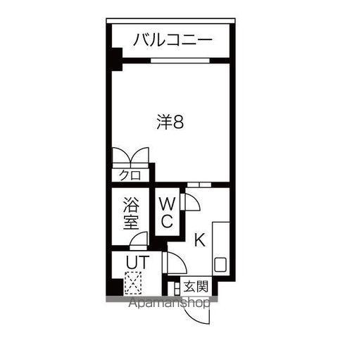 シティライフ今池南(1K/2階)の間取り写真