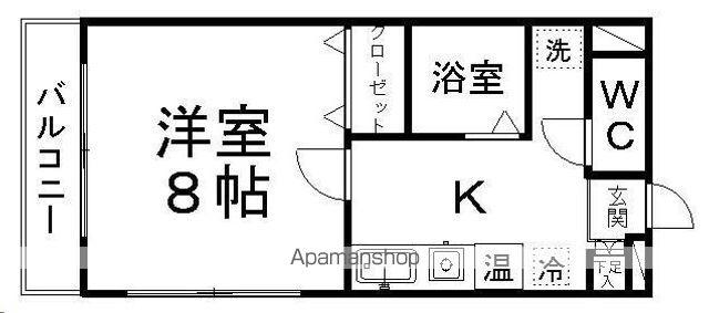 セクターズ荒巻 1号棟(1K/2階)の間取り写真