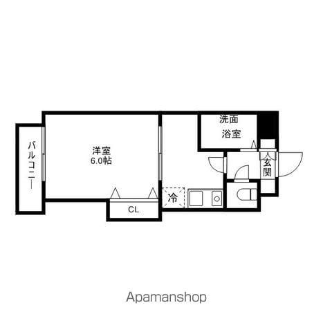 クロスステージ博多駅前(1K/8階)の間取り写真