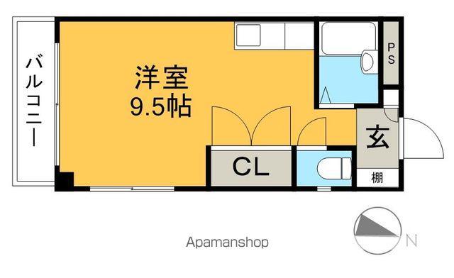 フェンネルハイツ(ワンルーム/4階)の間取り写真