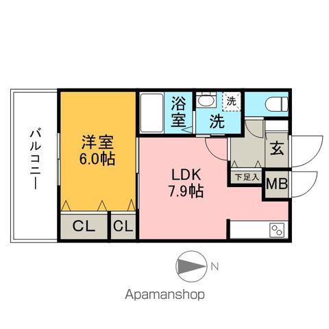 レジディア博多2(1LDK/14階)の間取り写真