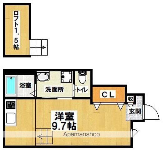 あんしん丈六08-1071(ワンルーム/1階)の間取り写真
