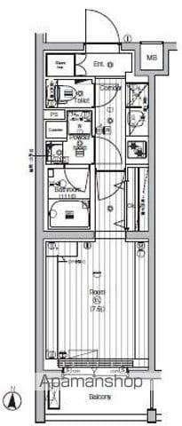 PREMIUM CUBE 世田谷MO(1K/4階)の間取り写真