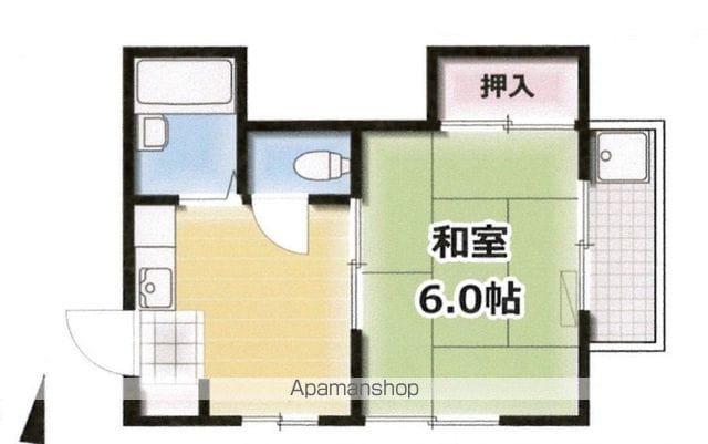 ハイツ向原(1K/2階)の間取り写真