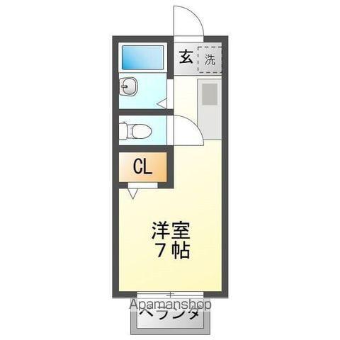 ハウスナサⅡ(ワンルーム/2階)の間取り写真