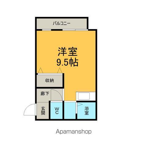 ラヴィ鼎(ワンルーム/2階)の間取り写真