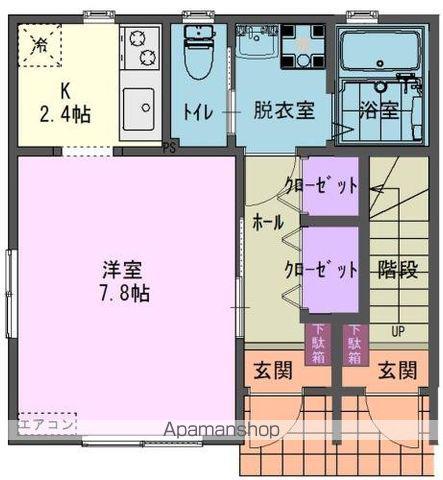 OBEN(1K/1階)の間取り写真
