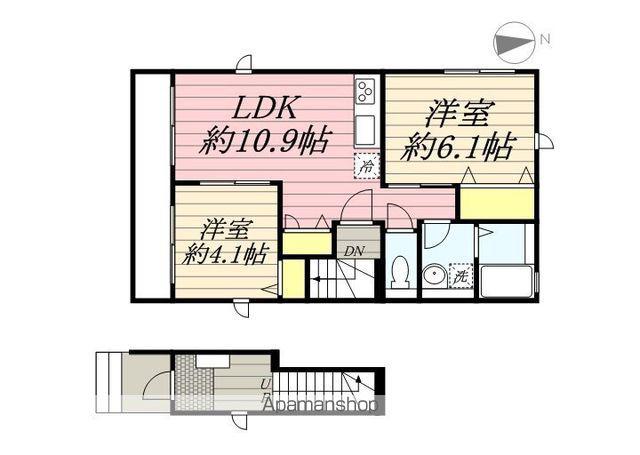 プランドールⅢ(2LDK/2階)の間取り写真