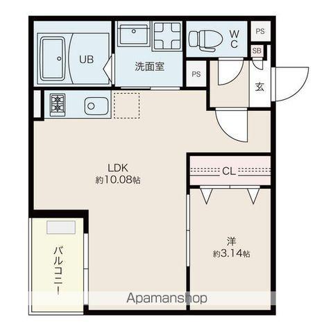 JACK BIWAJIMAⅡ(1LDK/2階)の間取り写真