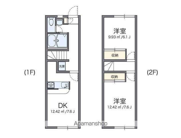 レオパレスJステージⅡ(2DK/1階)の間取り写真