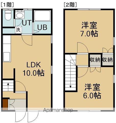 JOY8(2LDK/1階)の間取り写真