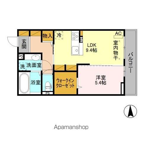 プライムレジデンス(1LDK/2階)の間取り写真