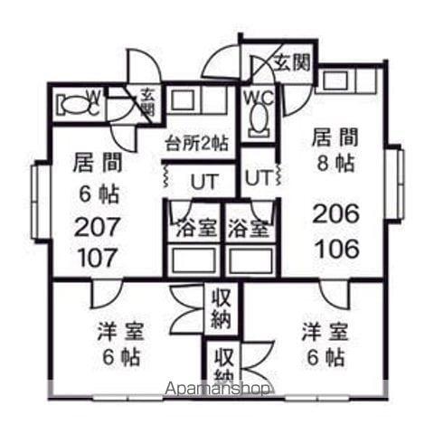 メゾンステラV(1DK/2階)の間取り写真