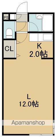クレステージ宮前(1K/1階)の間取り写真
