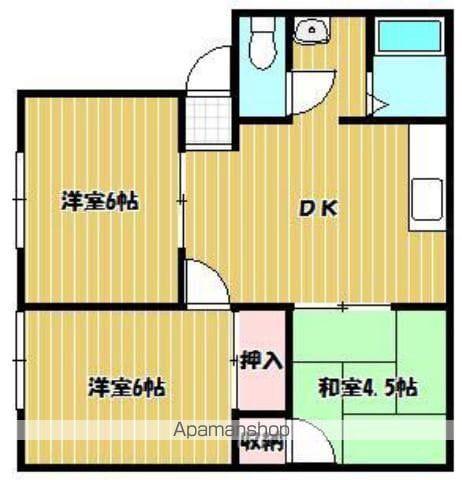 パナハイツアーバンA棟(3DK/1階)の間取り写真
