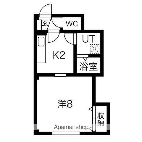 メゾンド南郷15(1K/4階)の間取り写真